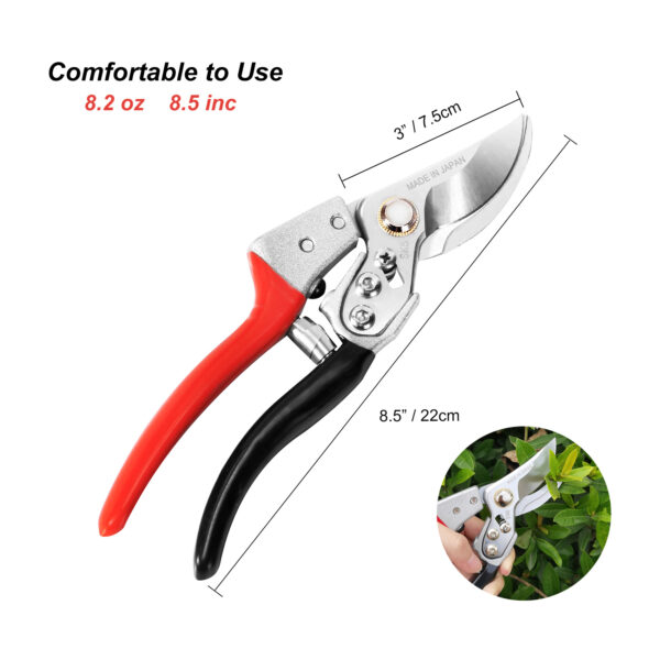 TONMA Pruning Shears [Made in Japan] Professional 8 Inch Premium Plant Garden Scissors Secateurs with Ergonomic Handle (TP-2) - Image 6