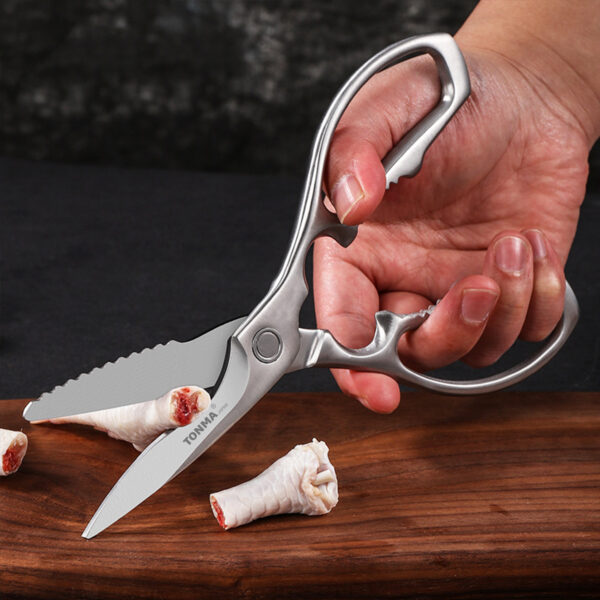 TONMA Kitchen Shears Heavy Duty [Made in Japan], All Stainless Steel Japanese Poultry Shears, Sharp Kitchen Scissors All Purpose (TK-3) - Image 7