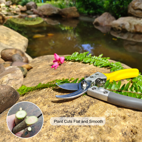 TONMA Pruning Shears for Gardening [Made in Japan] Professional 8" Sharp Bypass Garden Shears, Heavy Duty Hedge Shears Pruners, Clippers, Secateurs, Pruning Scissors for Plant, Branch, Bonsai, Tree (TP-5) - Image 7