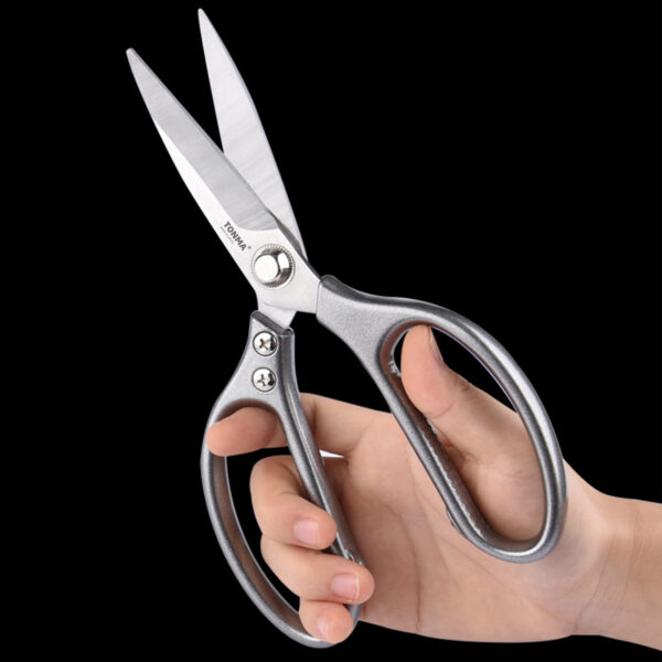TONMA Kitchen Scissors All-Purpose [Made in Japan], Industrial Grade Poultry Shears Heavy Duty with Ergonomic Handles, Ideal for Meat, Chicken, Fish, Seafood, Herbs, Vegetable, Fabric, Leather (TKM-2) - Image 5