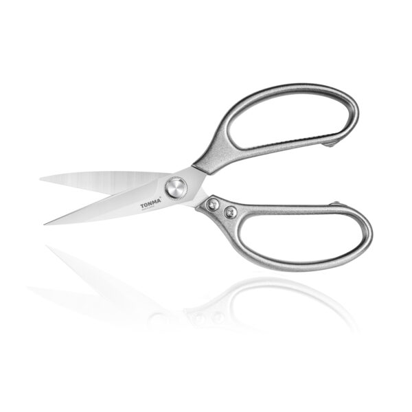 TONMA Kitchen Scissors All-Purpose [Made in Japan], Industrial Grade Poultry Shears Heavy Duty with Ergonomic Handles, Ideal for Meat, Chicken, Fish, Seafood, Herbs, Vegetable, Fabric, Leather (TKM-2)