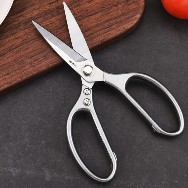 TONMA [Made in Japan] Kitchen Scissors All Purpose,  Japanese Heavy Duty Kitchen Shears for Herbs, Chicken, Food, Crafting, Leather, Fabric (TKM-1) - Image 5