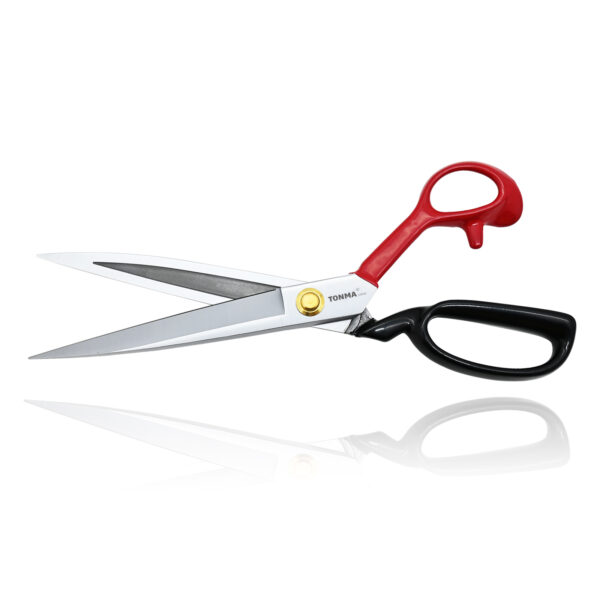 TONMA Fabric Scissors [Made in Japan] 12 inch Professional Tailor Sewing Scissors for Fabric Cutting, Commercial Heavy Duty Stainless Steel Dressmaking Shears for Leather Carpet Upholstery Crafting(TFSR-4)