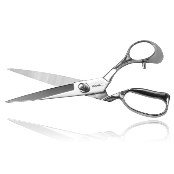 TONMA Fabric Scissors [Made in Japan] 12 inch Professional Tailor Sewing Scissors for Fabric Cutting, Commercial Heavy Duty Stainless Steel Dressmaking Shears for Leather Carpet Upholstery Crafting (TFS-4)