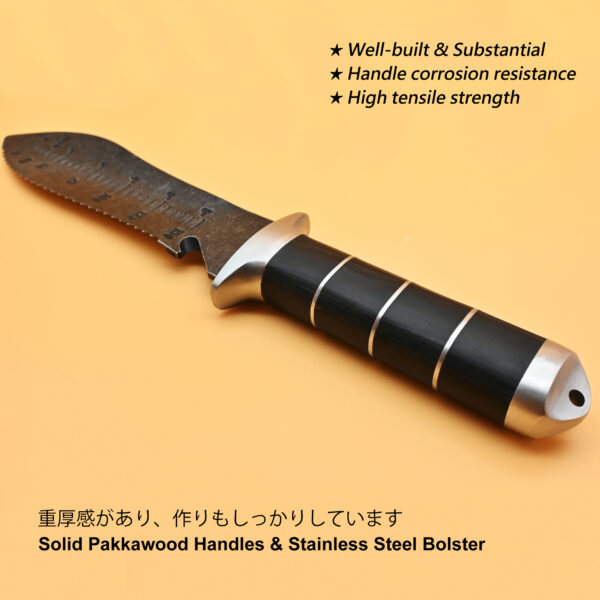 TONMA Hori Hori Garden Knife [ Made in Japan ] Heavy Duty Stainless Steel Japanese Hori Knife with Sheath Garden Tools for Weeding, Digging, Cutting, Pruning (TGK-2) - Image 3