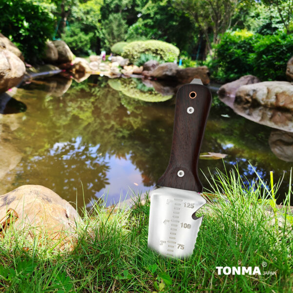 TONMA Hori Hori Garden Knife [Made in Japan] Heavy Duty Stainless Steel Japanese Hori Knife with Sheath Garden Tools, Natural Wenge Wood Handle, Full Tang (TGK-3) - Image 6